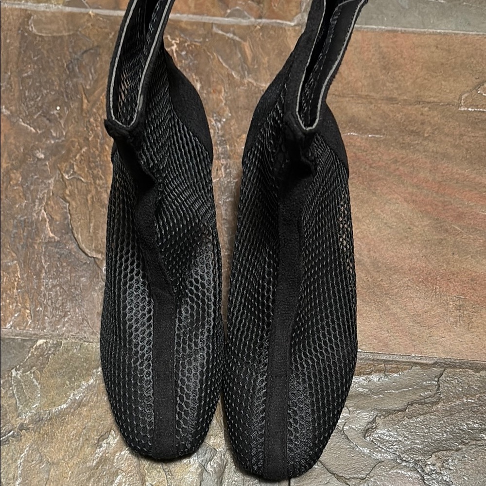 Black Mesh Ankle Boots NWOT